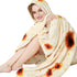 LetsFunny Burrito Tortilla Throw Blanket, 60in Double Sided Burrito Taco Tortilla Wrap