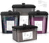 Zingbee 4 Pack Laundry Detergent Containers & Dryer Sheet Holder with Black