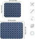 Super Absorbent Dish Drying Mat, Microfiber Fast-Drying Dish Mat 16" x 18", Cute Navy Blue Moroccan