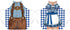Hillban 2 Pcs Oktoberfest Mardi Gras Apron Couples Cooking Aprons German Party Costume for BBQ Baking Chef Kitchen Gifts (Fresh Style)
