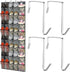 40 Large Over the Door Shoe Organizer | Gray Mesh Pockets Hanging Shoe Rack for Closet, Nonslip Holder for Shoes