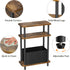 THUMEYE 7" 3 15.7" 23" Narrow Side Table with Fabric Basket, Wide, Tier Skinny End Table with Wood Legs, Slim