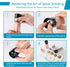 AOZITA 14 Pcs Glass Spice Jars with Black Lids, 4oz Square Bottles, Airtight Metal Caps, Silicone Funnel