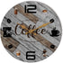 TIANCENTRAL Rustic Kitchen Wall Clock, 12 Inch Wooden Silent Clocks for Office, Coffee Decor, Cafe Shop