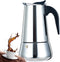2 Cup 100ML 3.3oz Stainless Steel Moka Pot Espresso Maker - Italian Coffee Percolator for Home Camping