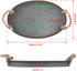 Hipiwe Galvanized Metal Iron Oval Tray with Rope Handle Farmhouse Serving Tray Rustic Industrial Decorative Centerpiece
