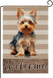 Yorkie Garden Flag 12x18 Inch, Home Garden Welcome Dog Spring Yard Flag Double Sided for Outdoor Decoration