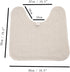 USIX Hand Tufted Cotton Bath Mat, Soft Absorbent Hotel Spa Tub Shower Floor Rug, Non-Rubber Back, Grey, U Shape