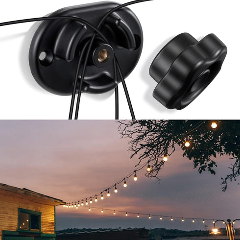 Saillong 4 Pack Hooks for Outdoor String Lights, Weatherproof Christmas Light Clips, Hanger Hooks for Holiday Decor,