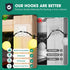 Lights-100Pcs Hooks for Outdoor String Heavy Duty Hooks with Adhesive StripsNo Holes, No Tools, No Drill Light Clips