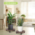 2pack 12" Plant Caddy Plant Stand with Wheels Rolling Plant Stand Heavy Duty Wooden Round Plant Dolly Rollers