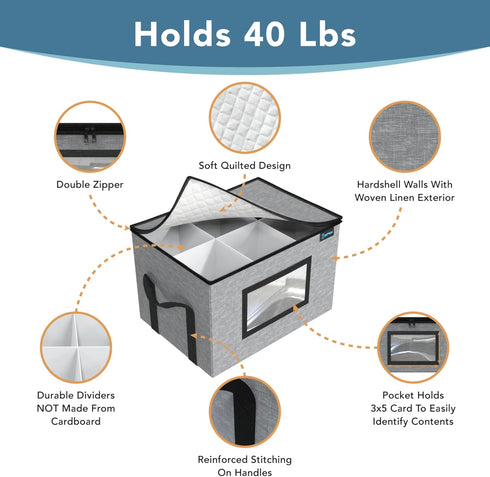 64 oz 1/2 6 64oz Gallon jars Storage Containers, Sturdy Canning Jar Storage Containers Holds Ball Mason Jars, Foldable
