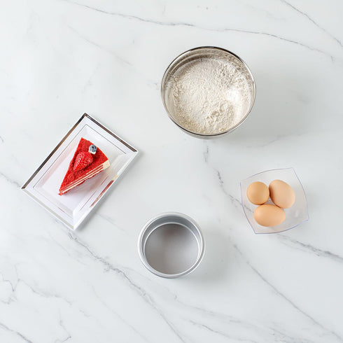Restaurantware-Met Lux 4 x 2 Inch Straight-Sided Baking Tin, 1 Round Cake Pan, Oven-Ready, Freezable, Anodized Aluminum