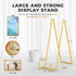 TR-LIFE 12 Inch Large Plate Stands for Display, Metal Picture Frame Holder + Small Easels for Art