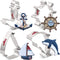 LILIAO Nautical Cookie Cutter Set - 4 Piece - Anchor, Sailboat, Rudder and Dolphin Biscuit Fondant Cutters