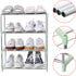 Closet (4-Tier, Jucaifu Stackable Small Shoe Rack, Entryway, Hallway and Space Saving Storage and Organization Green)