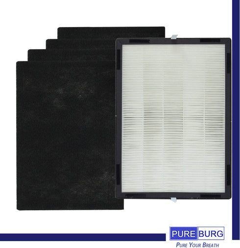 PUREBURG LP350 Replacement True HEPA Filter Set for LivePure LP-HF350 LP-PF900, Fits Aspen Series Air Purifiers