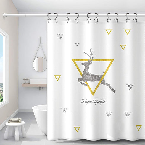 Goowin Shower Curtain Hooks, Rust Proof Stainless Steel Double Shower Curtain Rings for Curtains & Liners (Bronze)