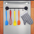 6 Hooks Magnetic Utensil Holder Rack, Organizer for Refrigerator, Metal Cabinet, Metal Stove, Grill, BBQ