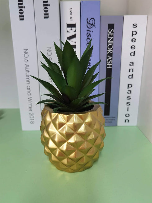 Artificial Succulent Potted Pineapple Decor, Fake Pineapple for Home Office Kitchen Table Decoration