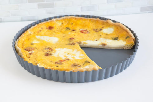 Fox Run 9.5-Inch Non-Stick Tart Pan, Removable Bottom Quiche Pan