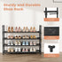 4 16-20 Closet, Tier Shoe Rack, Shoe Organizer Storage for Pair Boot and Sneaker, Stackable Free Standing Shoe Shelf