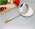 TENTA KITCHEN Stainless Steel Skimmer/Slotted Spoon/Strainer Ladle Dia 16CM with Heat Resistant ABS Handle