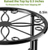 Chejievy 1 Pack Metal Round Plant Stands, Small Flower Pot Stand for Garden Home, Anti-rust Circle Plant holders