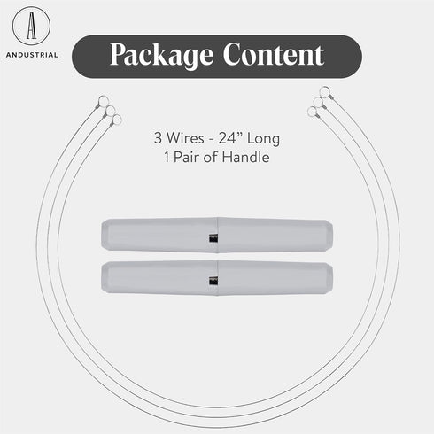 3 24" 1 ANDUSTRIAL Stainless Steel Cheese Cutting Replacement Wires For Soft and Hard Cheese - Easy to Use and Clean