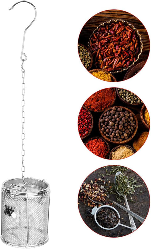 Tea Spice Seasoning Strainer Filter Mesh, Stainless Steel Herbal Filter for Soup Seasonings, Tea Infuser Basket