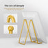 TR-LIFE Plate Stands for Display - 6 Inch Plate Holder + Metal Frame Stand for Picture, Decorative Plate (Gold 2 Pack)