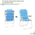Volowoo (2pcs,Blue& Outdoor Folding Chaise Lounge Chair, Adjustable Portable Lightweight Reclining Garden Sun Lounger