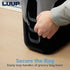 2.5 STORi Luup Trash Can (Black) - Reuse Grocery Bags - Plastic Garbage Container for Bathroom, Vanity, Laundry Room