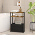 Leomonio Narrow Side Table, Slim End Tables with Fabric Basket, Skinny Table for Small Spaces, Thin Bedside Table