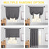NICETOWN Thermal Insulated Blackout Short Curtain, Gray Tie Up Shade for Small Window