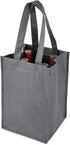 True Wine Tote Bag, 4 Bottle Wine Carrier, Wine Carrier Tote Bag with Dividers, Reusable Wine Bags, Wine Bottle Carrier Tote, Gray, Set of 1