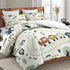 Set 2 Cozy Set Comforter with Pillowcases Queen Size, Cartoon Car Train Road Map, Bed Decor Cute Forest Traffic Baby