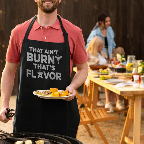 SANDJEST Funny Mens Aprons with Pockets, BBQ Kitchen Cooking Aprons for Birthday Christmas Gifts