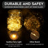 suddus 66ft 200 LED Outdoor String Lights, Warm White Christmas Fairy Light Battery Operated with Remote
