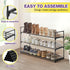 XSBAIHUO Closet, 30cm(D) 92cm(W) 55cm(H) (3-Tier) Shoe Rack - Metal Shoe Rack Organizer - Stackable Shoe Storage Shelf