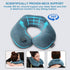 Inflatable Travel Neck Pillow - Washable U Shaped Pillowcase for Airplane, Train, Car, Office Napping