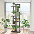 6 46 Inch DolceLuna Plant Stand Indoor Tier, Bamboo Plant Shelf Corner Display Rack, Tall Multiple Planter Pot Holder