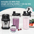 La Reveuse Electric Blender for Shakes and Smoothies, 400W with 2 x 24 Oz Blending Cups and To Go Lids, BPA-free