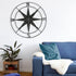 aboxoo Round Metal Compass, Decorative Compass Metal Wall Art, 11 Inch Black Diameter Farmhouse Indoor Outdoor Decor