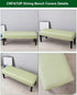 CRFATOP PU Dining Bench Slipcover Waterproof Bench Seat Cushion Covers Stretch Upholstered Bench Slipcover Removable