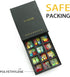 12Pcs Strong Magnetic Refrigerator Magnets, Square Glass Fridge Decoration for Office Whiteboard and Cabinet