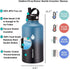 SENDESTAR 64oz Water Bottle, Double Wall Vacuum Insulated Leak Proof Stainless Steel Sports Bottle with Flex Straw Lid