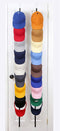 Perfect Curve CapRack, Over-The-Door Hat Organizer for Baseball Caps, Holds 18-36 Caps, Black