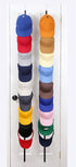 Perfect Curve CapRack, Over-The-Door Hat Organizer for Baseball Caps, Holds 18-36 Caps, Black
