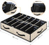 Under Bed Shoe Storage, Set of 2 | Sturdy Sidewalls, Adjustable Dividers, Reinforced Handle, Beige